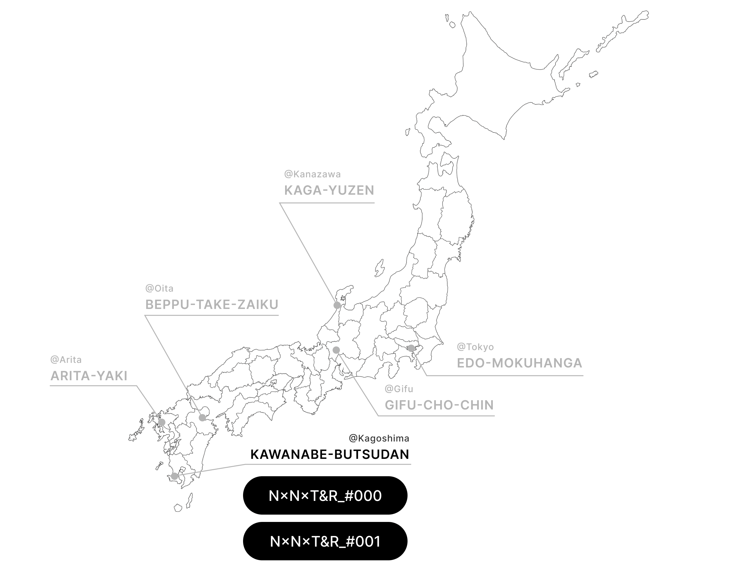 日本地図のイラスト